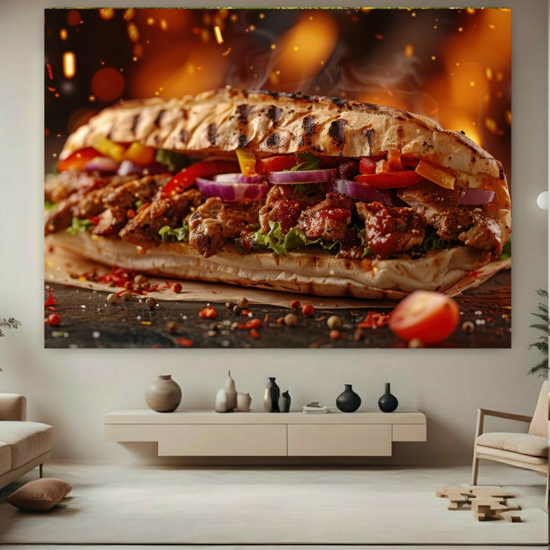 پوستر طرح ساندویچ گریل مدل خوشمزه کد FP105587