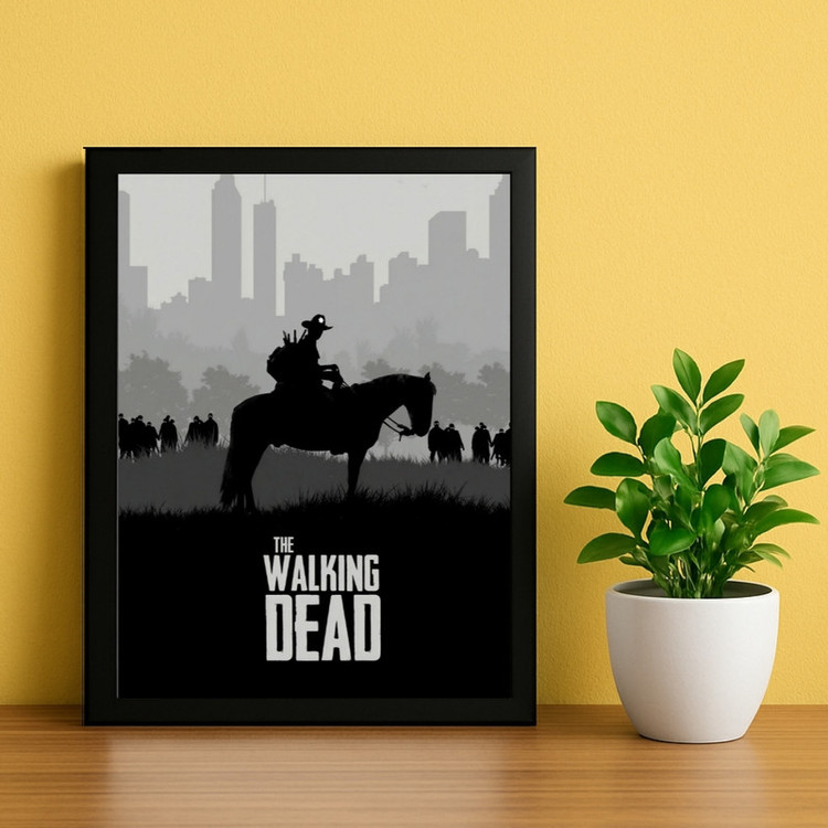 تابلو طرح the walking dead کد 01 فریم مشکی