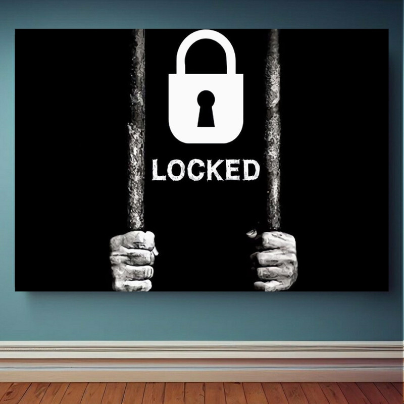 پوستر دیواری طرح هکر مدل LOCK کد FP1024