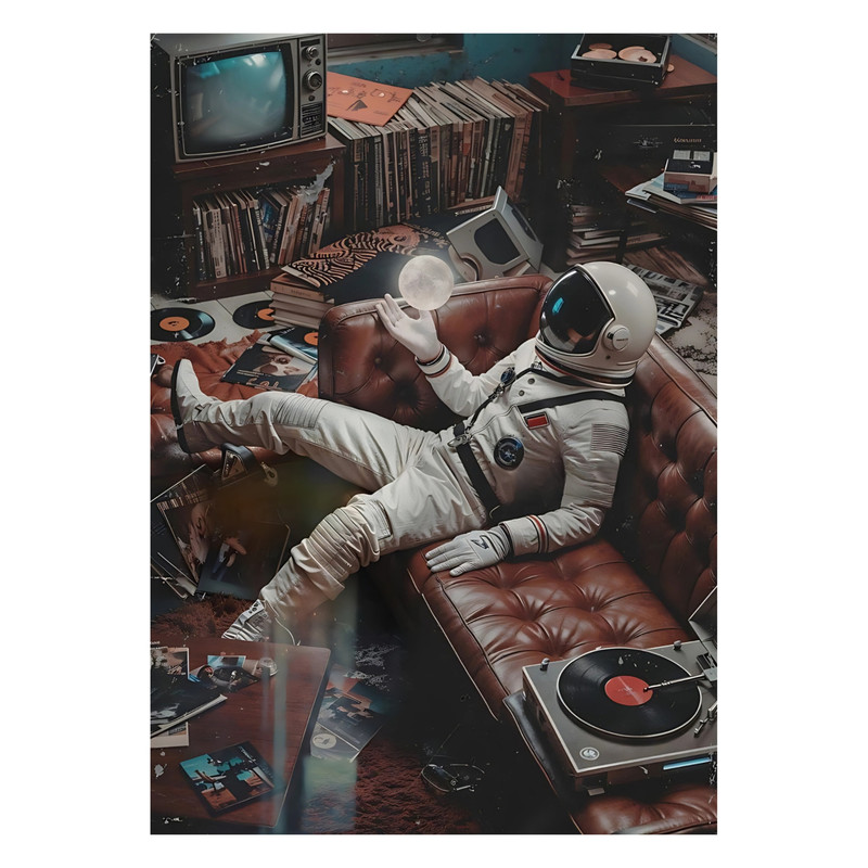 پوستر مدل Astronaut In living room