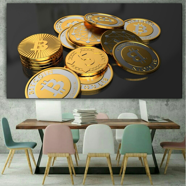پوستر دیواری طرح بیت کوین کد FP190