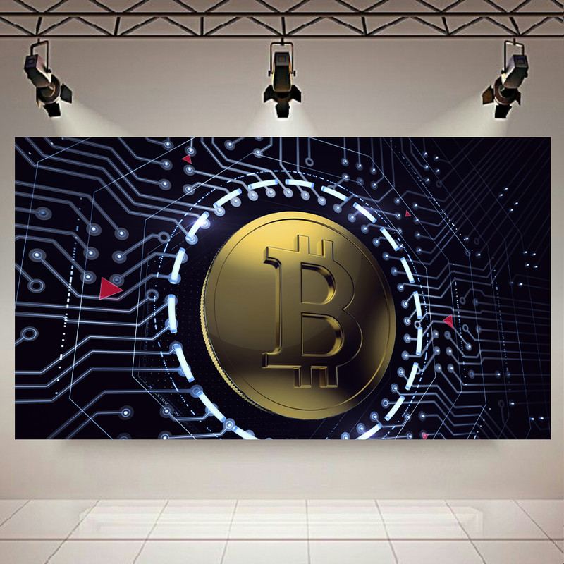 پوستر طرح بیت کوین مدل دیجیتال کد AR9410
