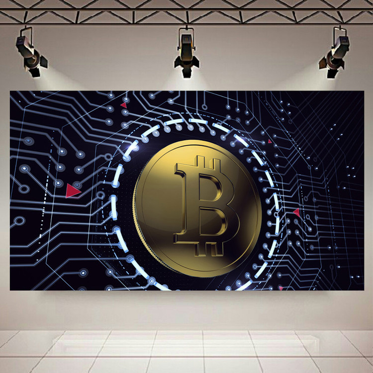پوستر طرح بیت کوین مدل دیجیتال کد AR9410