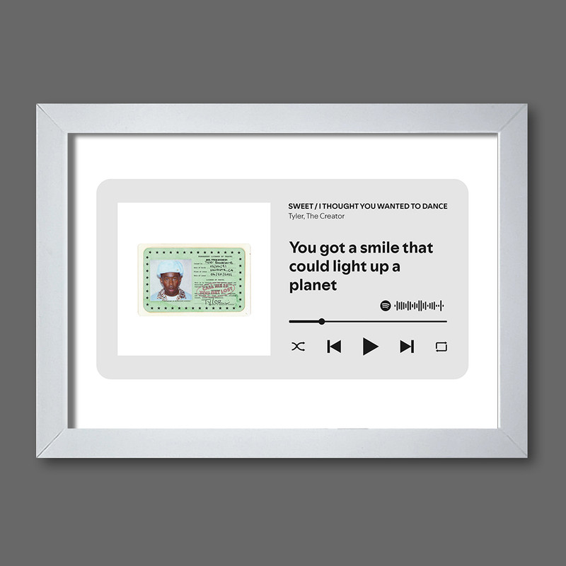 تابلوی مدل تابلوی موزیکال طرح SWEET / I THOUGHT YOU WANTED TO DANCE by Tyler, The Creator