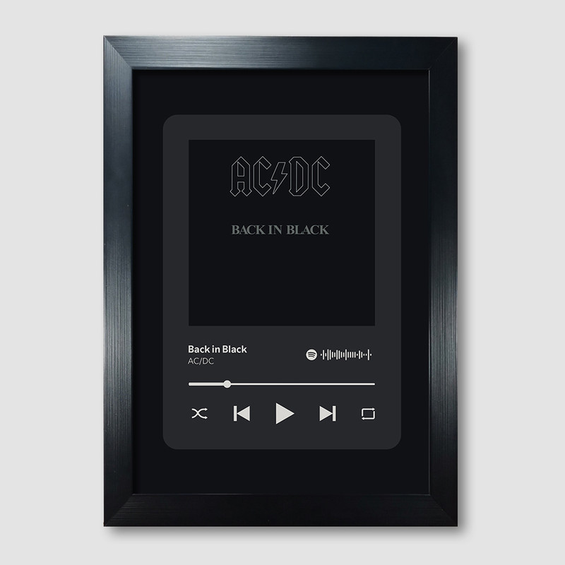 تابلو مدل موزیکال طرح Back in Black by AC/DC