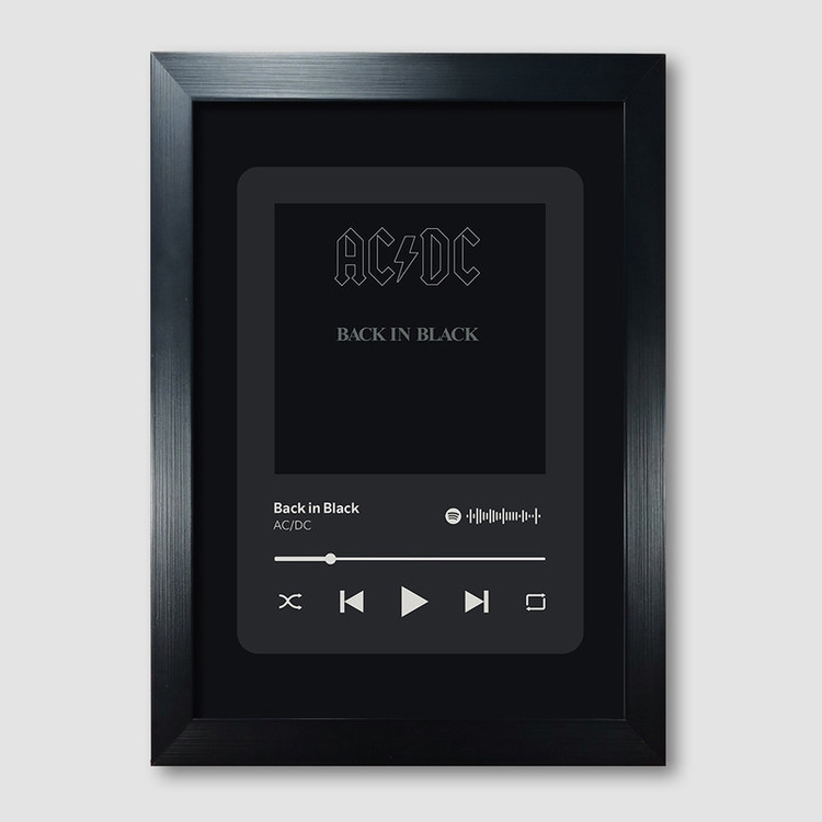 تابلو مدل موزیکال طرح Back in Black by AC/DC