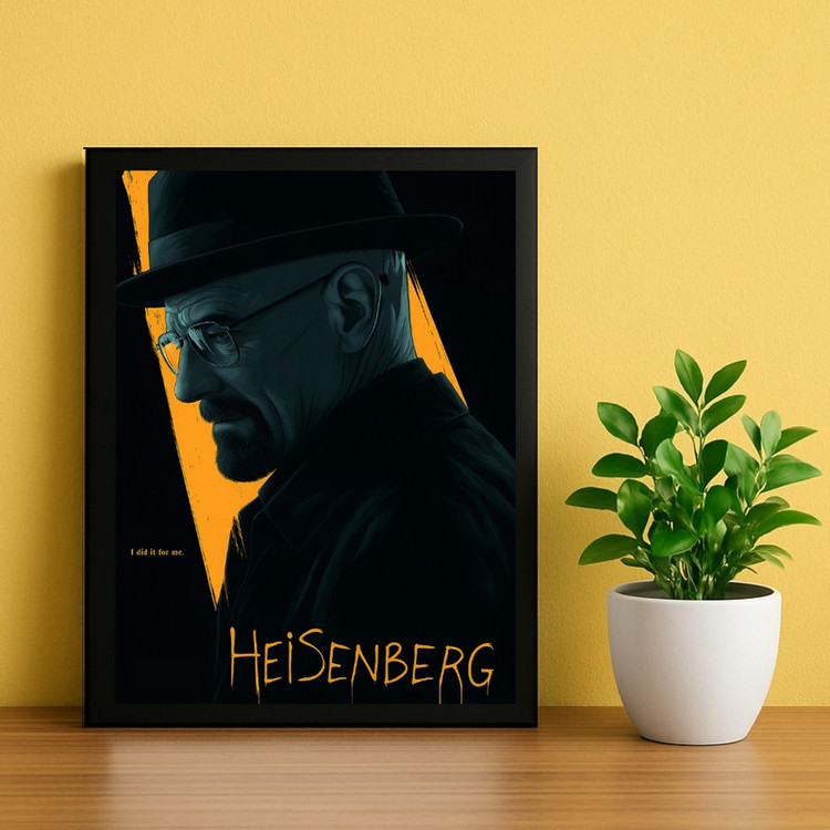 تابلو طرح هایزنبرگ breaking bad کد 02 فریم مشکی