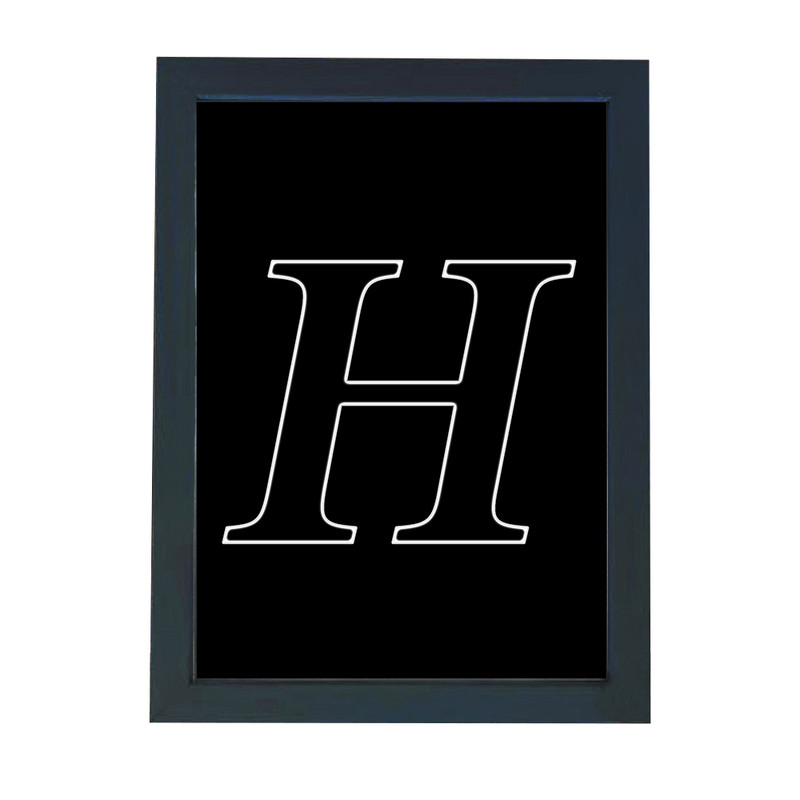 تابلو گالری چهره پرداز رخ مدل حرف H طرح عاشقانه دکوری کد Alphabet_10006