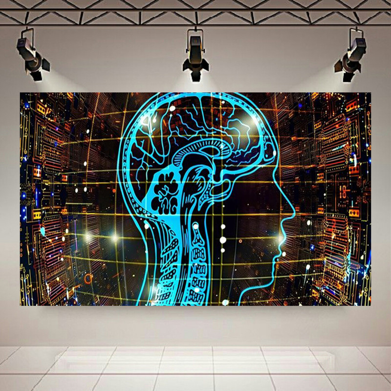 پوستر طرح مغز دیجیتال مدل هوش مصنوعی کد PD20696