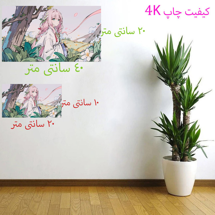 استیکر دیواری طرح انیمه 4k کد 7667