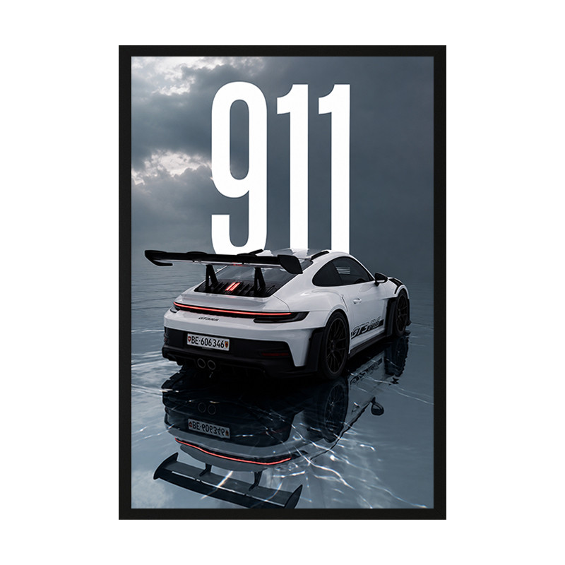 تابلو وین چیتا طرح پورشه مدل 911 فریم مشکی