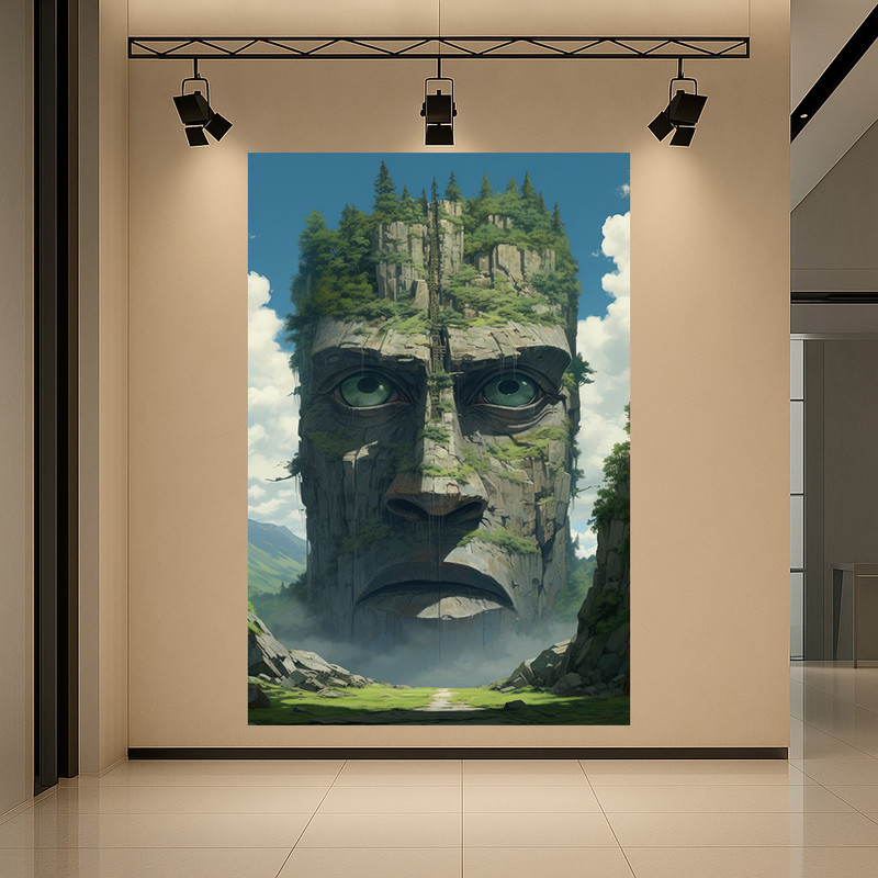 پوستر طرح مجسمه سنگی مدل طبیعت کد AR3058690