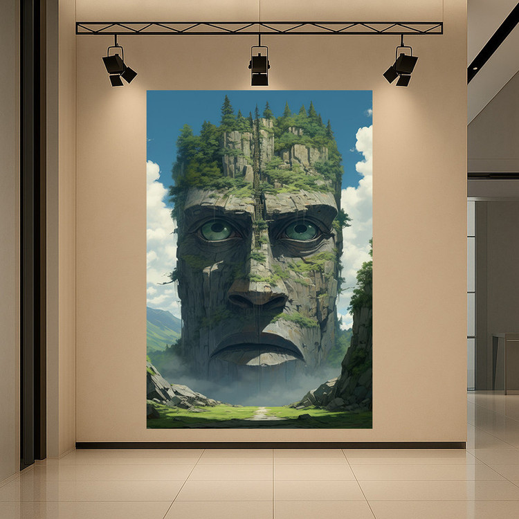 پوستر طرح مجسمه سنگی مدل طبیعت کد AR3058690