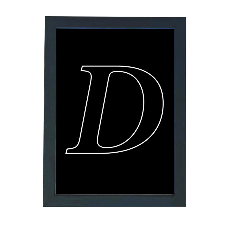 تابلو گالری چهره پرداز رخ مدل حرف D طرح عاشقانه دکوری کد Alphabet_10008