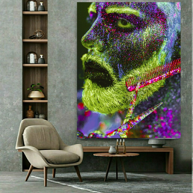 پوستر دیواری طرح آرایشگاه مردانه مدل شاین کد FP10300