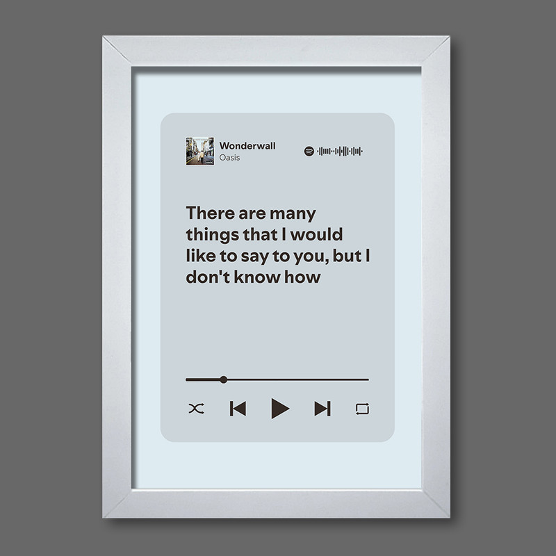 تابلو مدل موزیکال طرح Wonderwall by Oasis