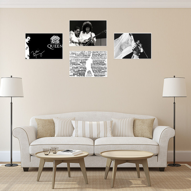 پوستر طرح فردی مرکوری کد A-2185-Freddie Mercury مجموعه 4 عددی