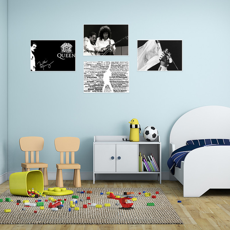 پوستر طرح فردی مرکوری کد A-2185-Freddie Mercury مجموعه 4 عددی