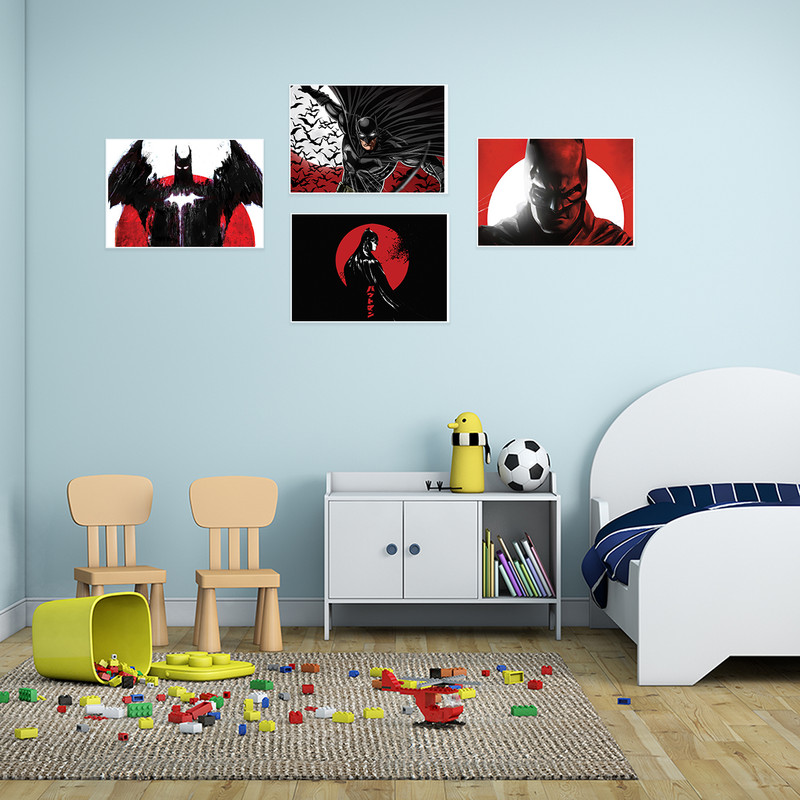 پوستر طرح بتمن کد A-2197- Batman مجموعه 4 عددی