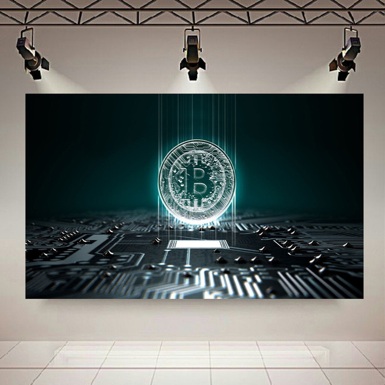 پوستر طرح بیتکوین مدل Digital BTC کد AR6240