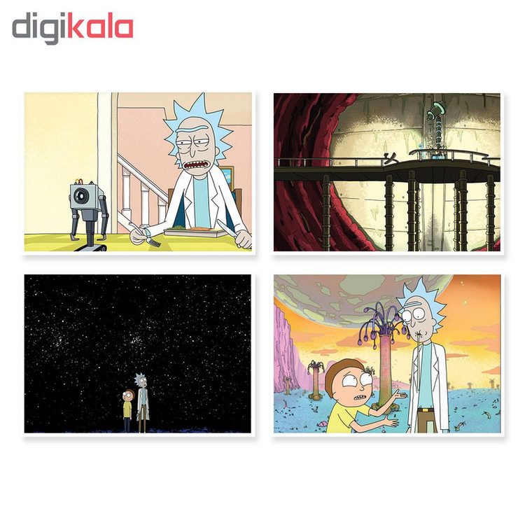 پوستر طرح Rick And Morty کد A-1384 مجموعه 4 عددی