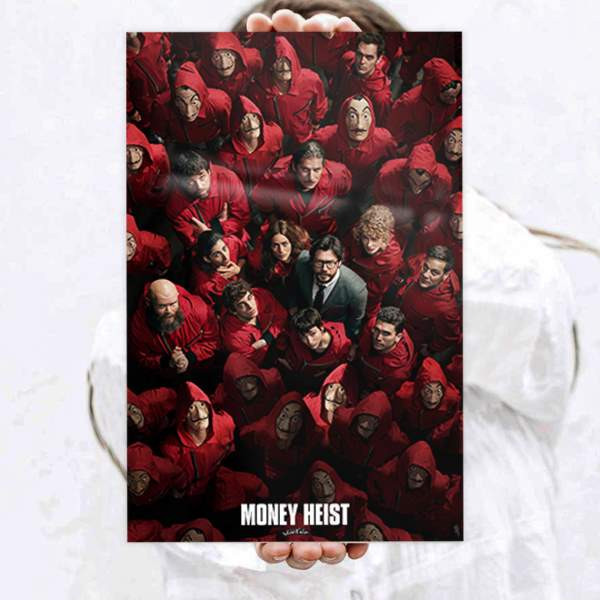 تابلو شاسی آواویز مدل سریال Money Heist خانه کاغذی کد 4G479