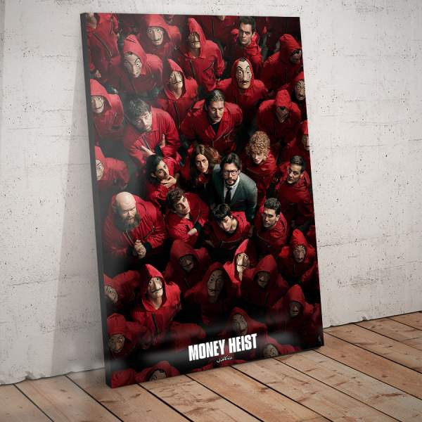 تابلو شاسی آواویز مدل سریال Money Heist خانه کاغذی کد 4G479