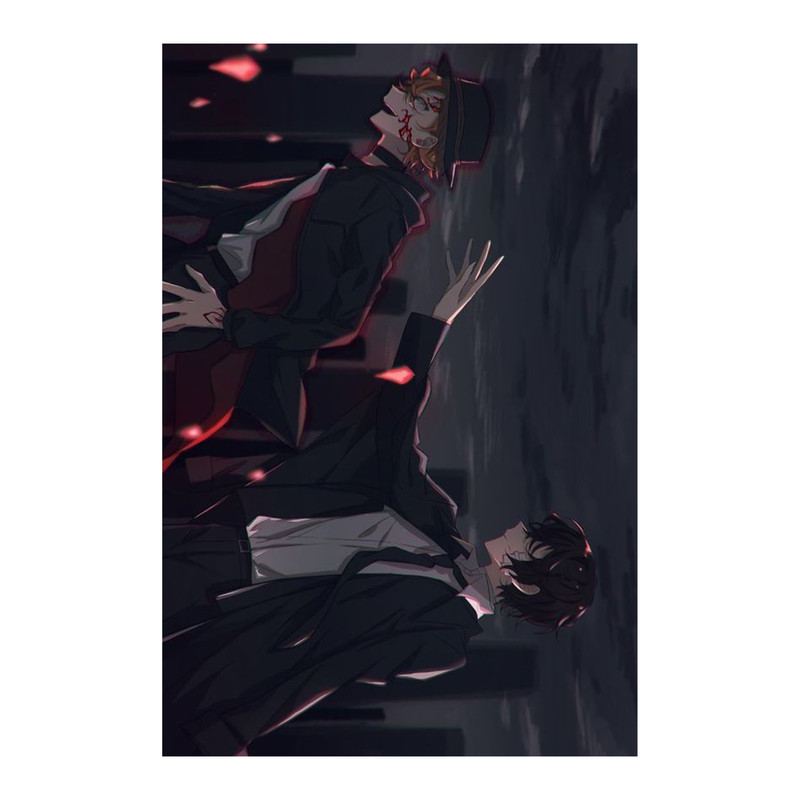 استیکر لپ تاپ و موبایل مدل انیمه طرح سگ‌های ولگرد بانگو اوسامو دازای Bungo Stray Dogs Osamu dazai کد 314