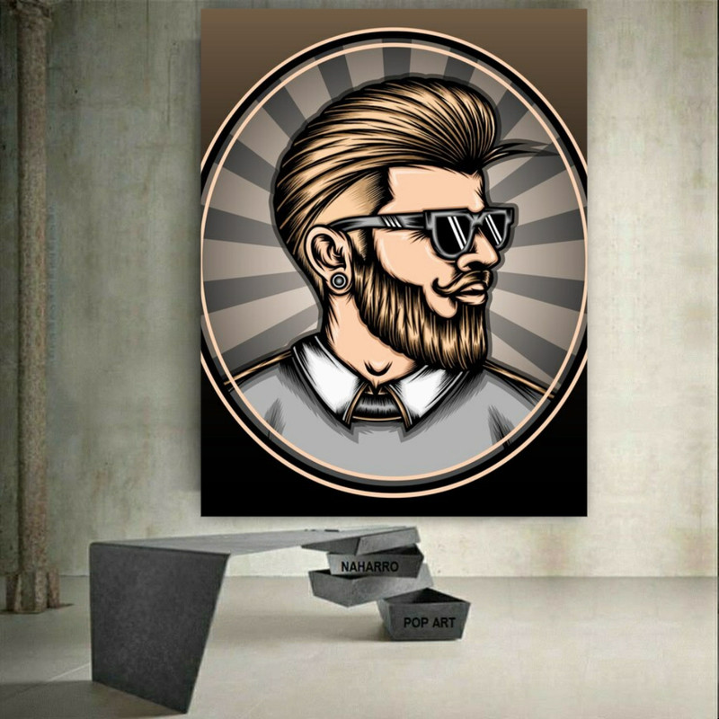 پوستر طرح آرایشگاه مردانه مدل POP ART کد FP104994