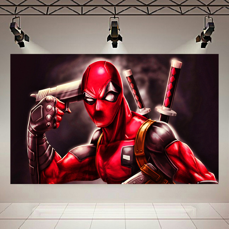 پوستر طرح ددپول مدل Deadpool with gun darkness کد AR18170