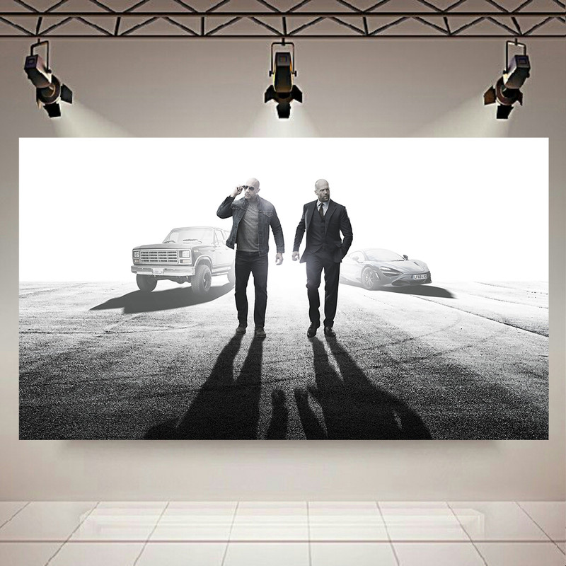 تابلو شاسی طرح فیلم سینمایی سریع و خشن مدل Hobbs & Shaw کد AR1810