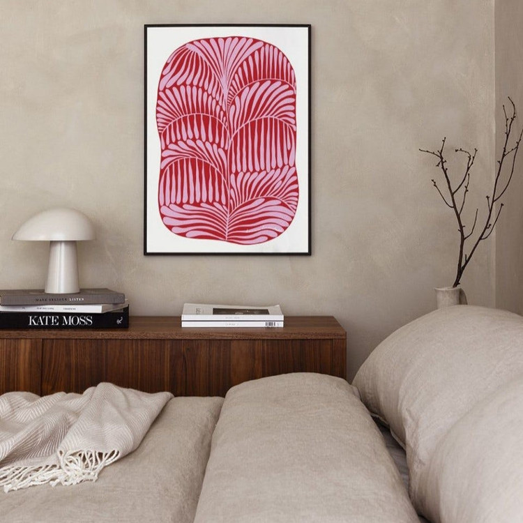 تابلو مدل Pink plant print کد 248901486