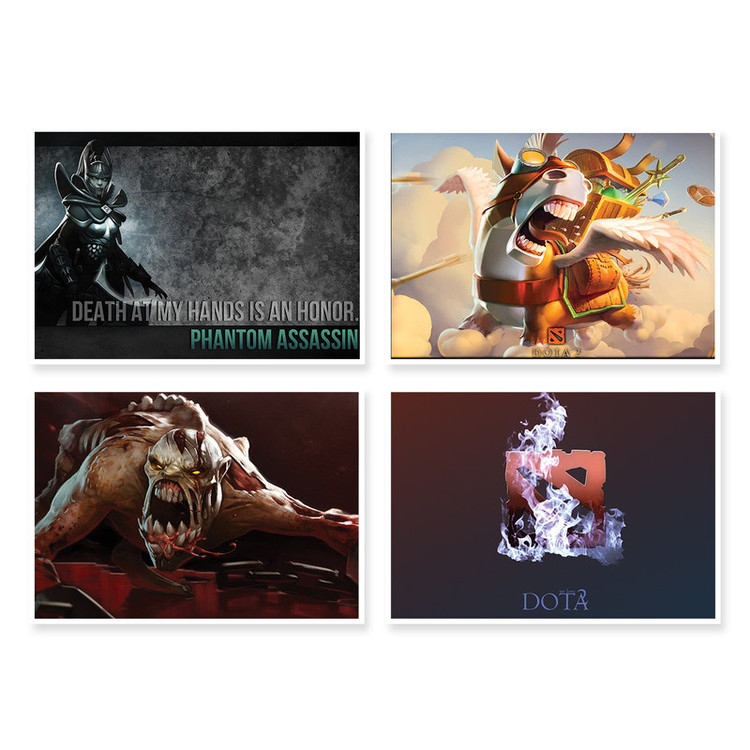 پوستر طرح DOTA 2 کد A-1409 مجموعه 4 عددی