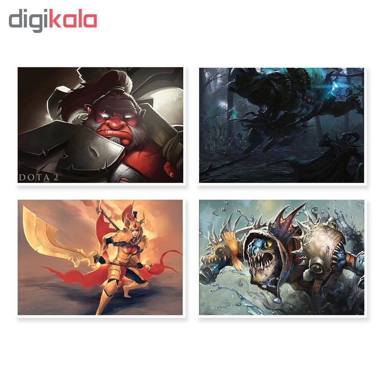 پوستر طرح DOTA 2 کد A-1403 مجموعه 4 عددی