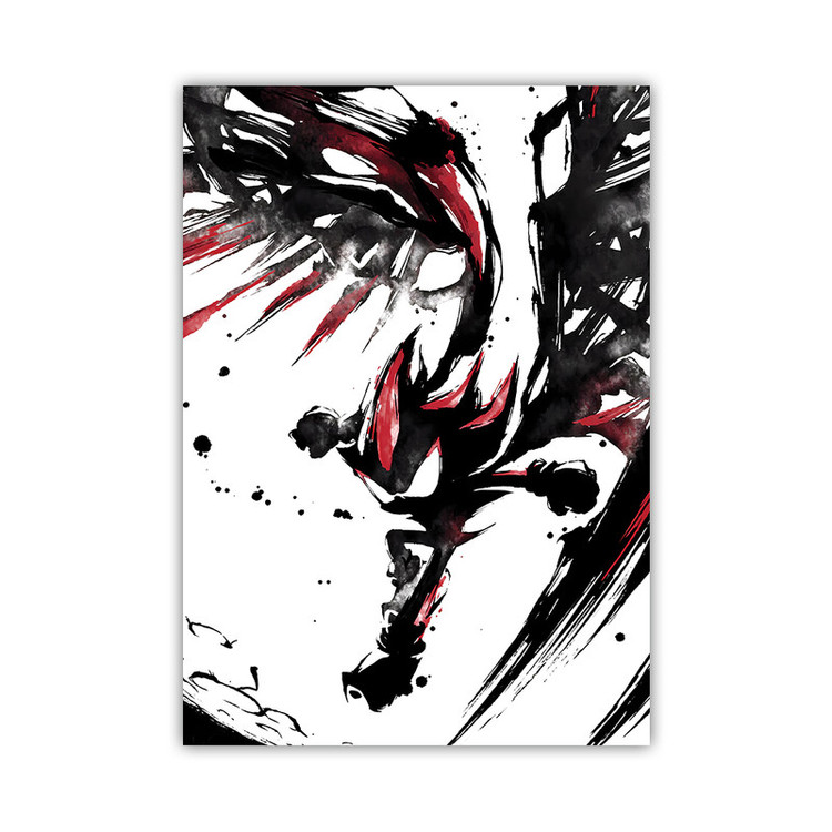 پوستر مدل shadow the hedgehog طرح سیاه قلم ژاپنی